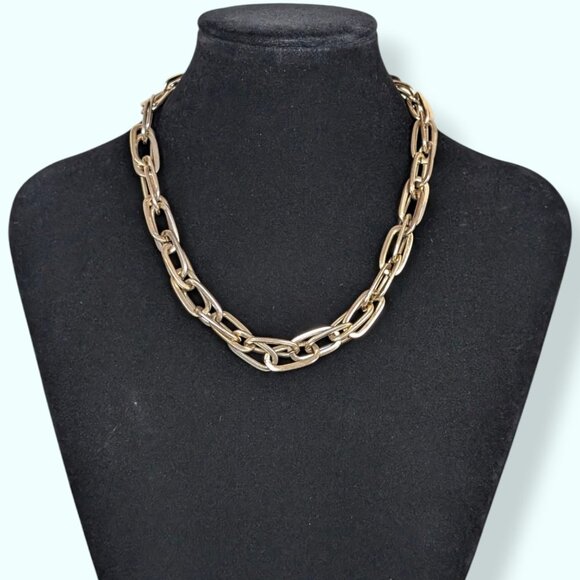 (2/$20) Metal Double Link Chain Necklace - Picture 2 of 4